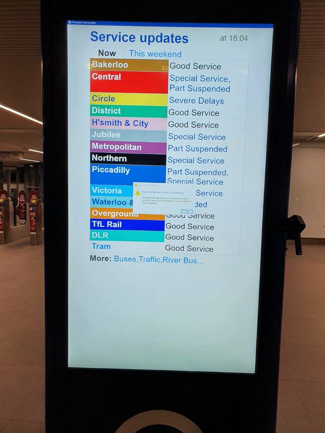 London Underground borked sign