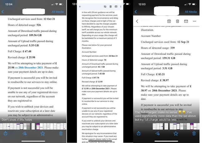 Wifinity bills sent to British soldiers, shown to The Register Wifinity bills sent to British soldiers, shown to The Register