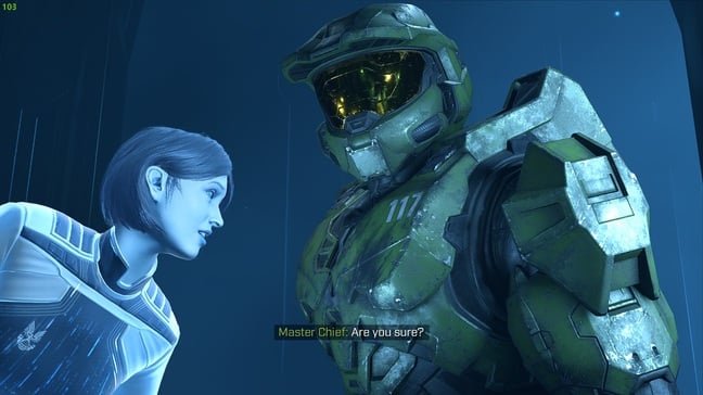 The Weapon acts as Master Chief's guide and door-opener