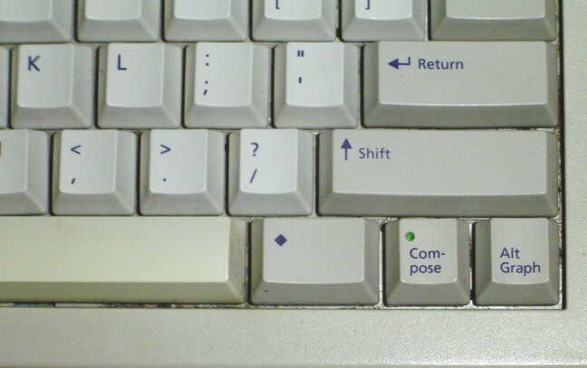 Compose key on Sun Type 5c keyboard