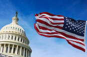 American flag US capitol