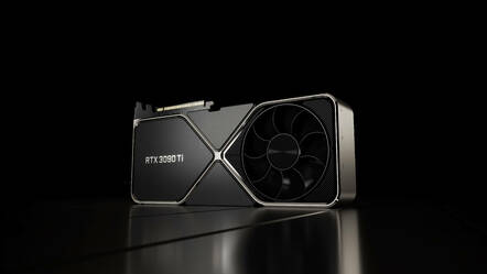 A render of Nvidia's new GeForce RTX 3090 Ti