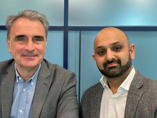 CEO Michel Paulin and Hiren Parekh, VP for Northern Europe