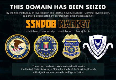 Seizure banner from SSNDOB-affiliated websites