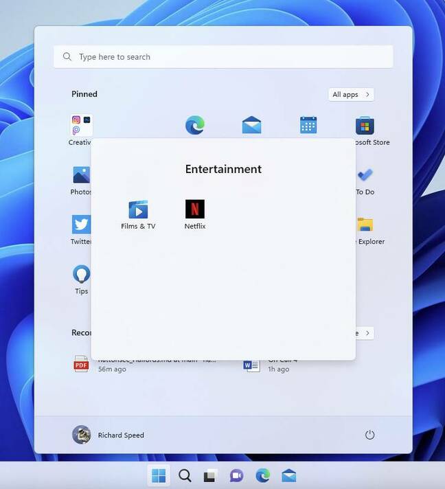 Windows 11 Start Menu Folders
