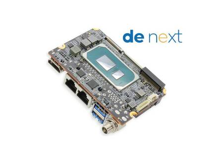 A photo of Aaeon's 'de next' single-board PC with an 11th-gen Intel Core CPU.