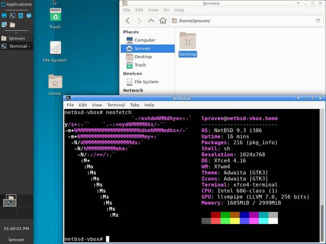 It took hours of work to get Xfce running on NetBSD but it was entirely worth it