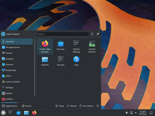 Kubuntu, the oldest remix, appropriately has the current LTS KDE Plasma desktop