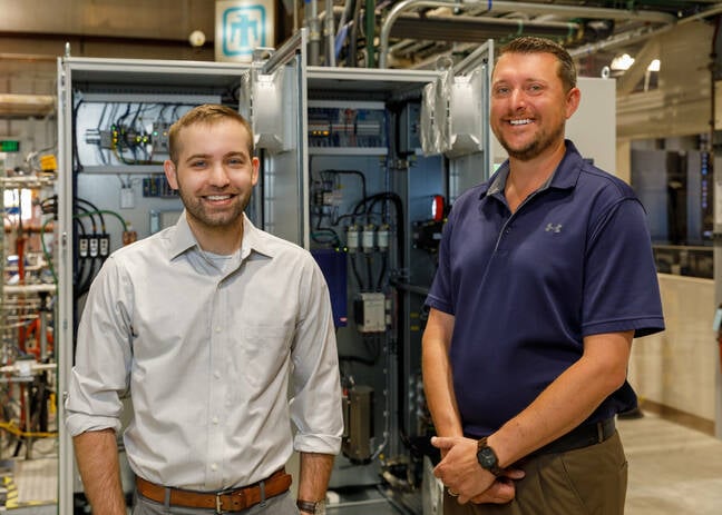Sandia researchers with Brayton cycle control system