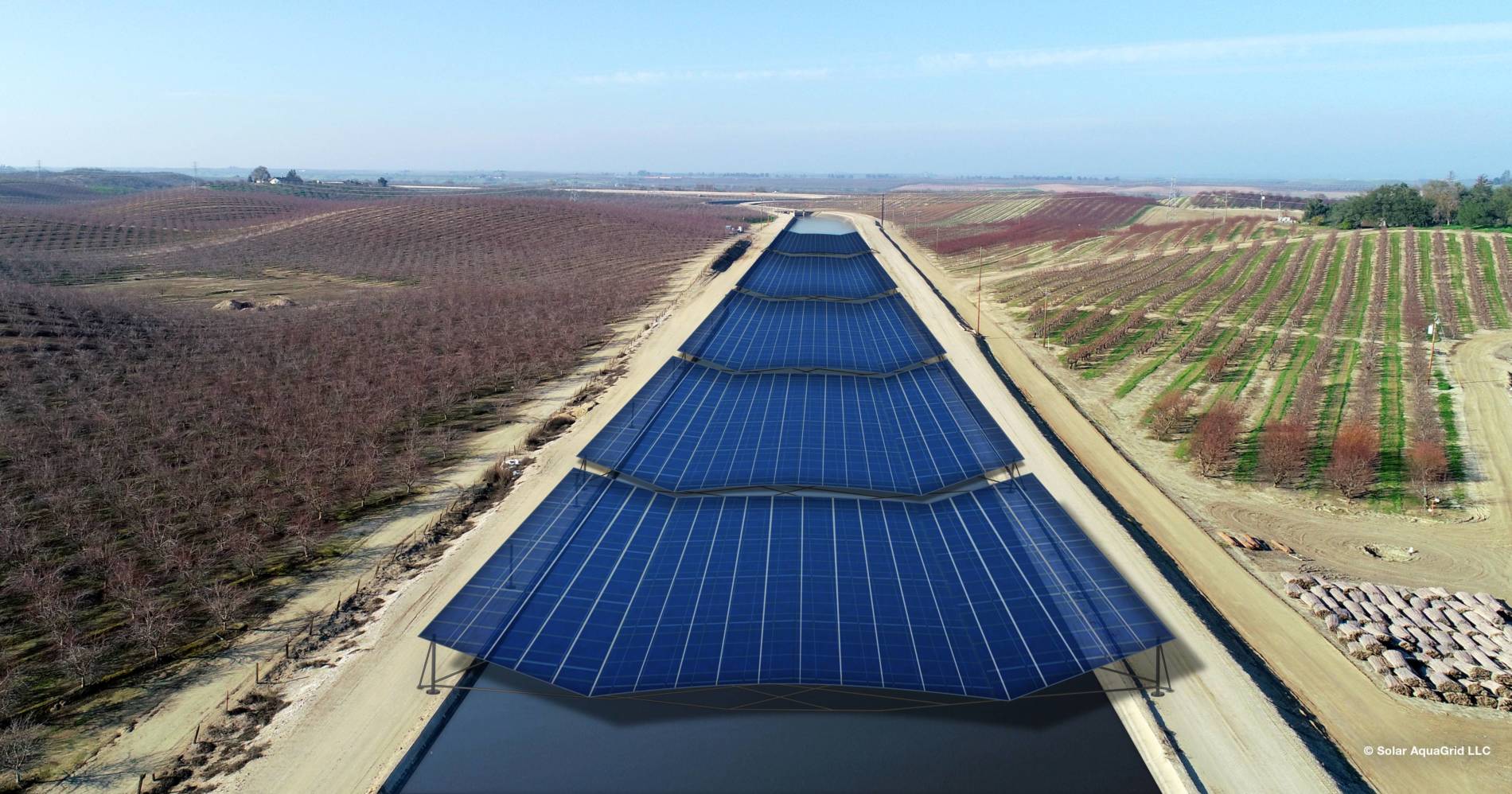 La Californie va lutter contre la sécheresse avec des panneaux solaires au sommet des canaux • –