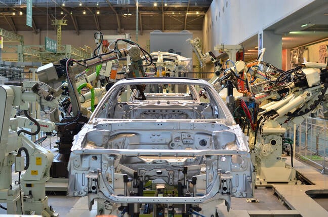 Automotive assembly industry exhibition at Toyota factory tour and museums, Nagoya, Japan