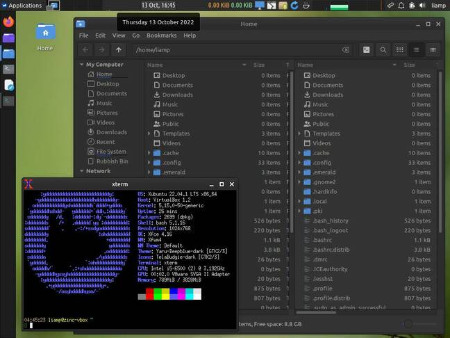 Zinc has a customized Xfce layout with DockBarX and Nemo configured like an orthodox file manager
