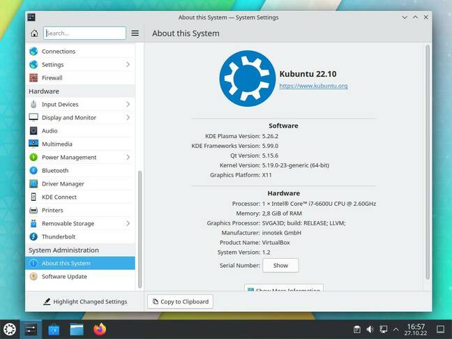 Kubuntu plus the shiny new Plasma 5.26... but without animated wallpapers on X11, at least for now