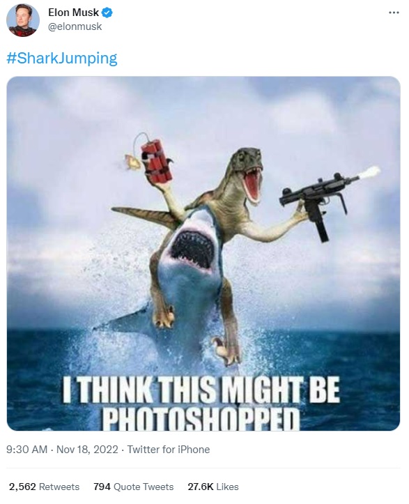 Musk #SharkJumping