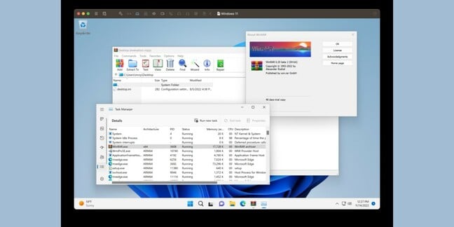 VMware Fusion 13, работещ с Windows 11 на операционни системи Mac