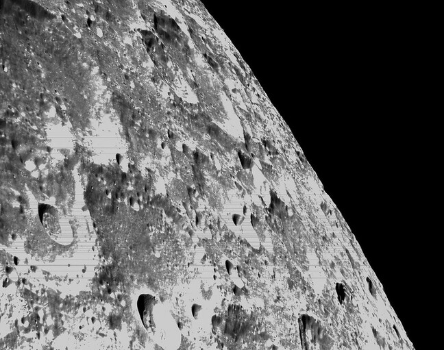 Orion photograph of lunar surface