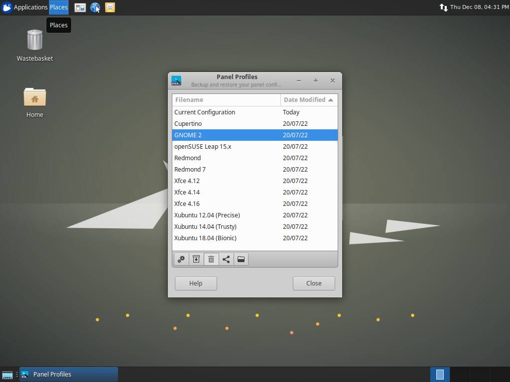 Xfce 4.18 will make it easier to switch between predefined layouts, so if you want two GNOME 2 style panels, it's a click away.