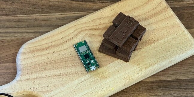 Raspberry Pi Pico W-shaped chocolate molds made of silicon