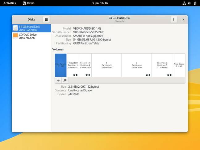 The price of this all this fancy failover and rollback functionality is quite a complex disk partitioning layout