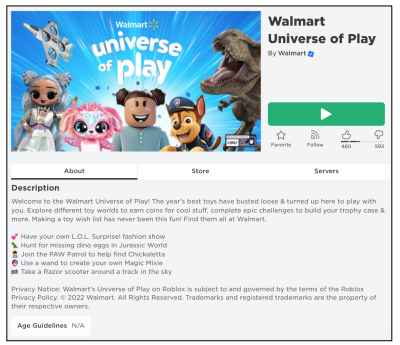 Walmart enters the Metaverse with two Roblox games