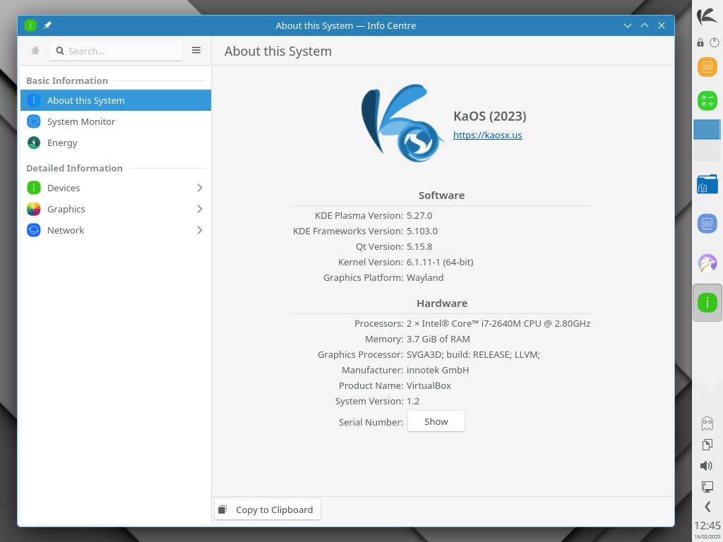 KaOS Linux 2023.2 already has the new KDE Plasma, but it doesn't look drastically different.