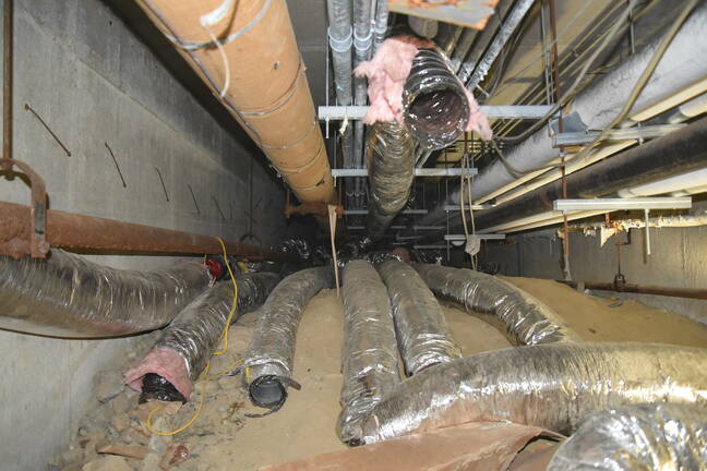 Ductwork used as part of an illegal cryptocurrency mining operation discovered under a Massachusetts school Cohasset-mining-ductwork