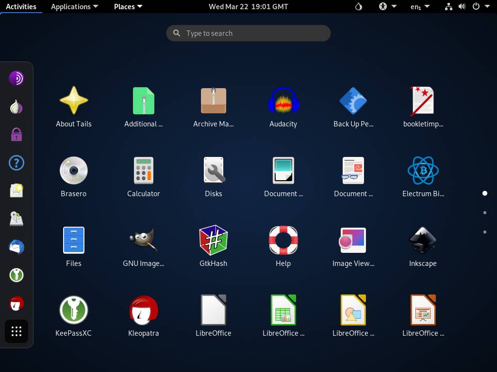 Tails 5.11 has GNOME 3.38.5 and an assortment of apps, including various online-safety-enhancing ones alongside the usual suspects.