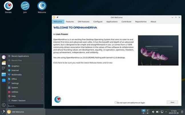 OpenMandriva Rome 23.03 содержит передовые компоненты, но пока не ясно, сможет ли команда сохранить их. OpenMandriva Rome 23.03 содержит передовые компоненты, но пока не ясно, сможет ли команда сохранить их.