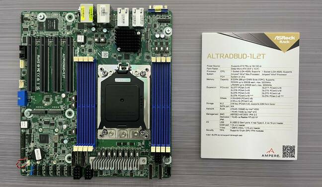 ASRock's Rack ALTRAD8U-1L2T mobo for Ampere's Altra CPUs 