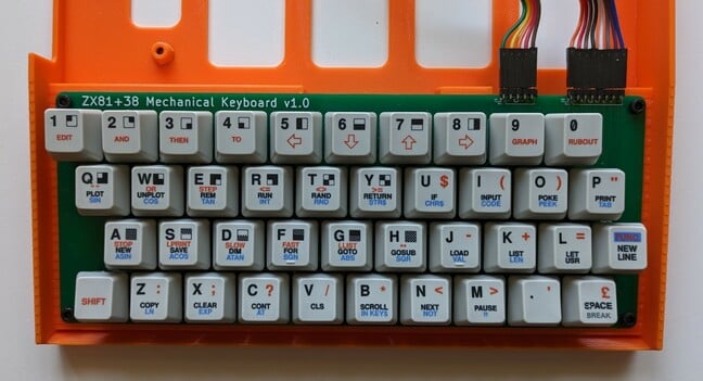 Brian Swetland's mechanical keyboard for the ZX81. See https://github.com/swetland/zx81-keyboard/ for details