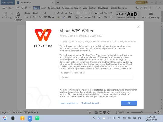 WPS Office 11.1 is not open source, but it's freeware and claims a high level of MS Office compatibility – right down to the ribbon-based UI