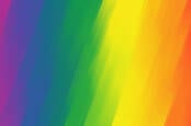 A rainbow themed pride-like flag