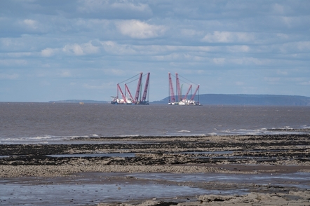 Hinkley Point nuclear power station construction in Somerset UK