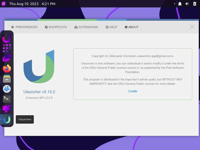 So that's not a J, it's U for Ulauncher, which you open with Super-S. Consistency? We've heard of it