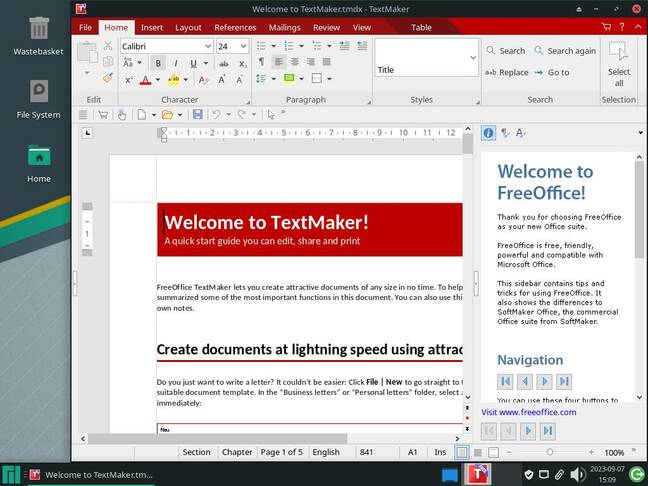 Manjaro 23 is a relatively conventional-looking distro, but it does boast an unusual office suite
