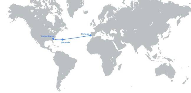 Google's Nuvem subsea cable will connect the US to Portugal with a stop in Bermuda along the way.