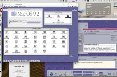 UTM running both classic MacOS and Solaris on an M1 MacBook Air under Sonoma.