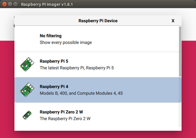 Raspberry Pi OS imager