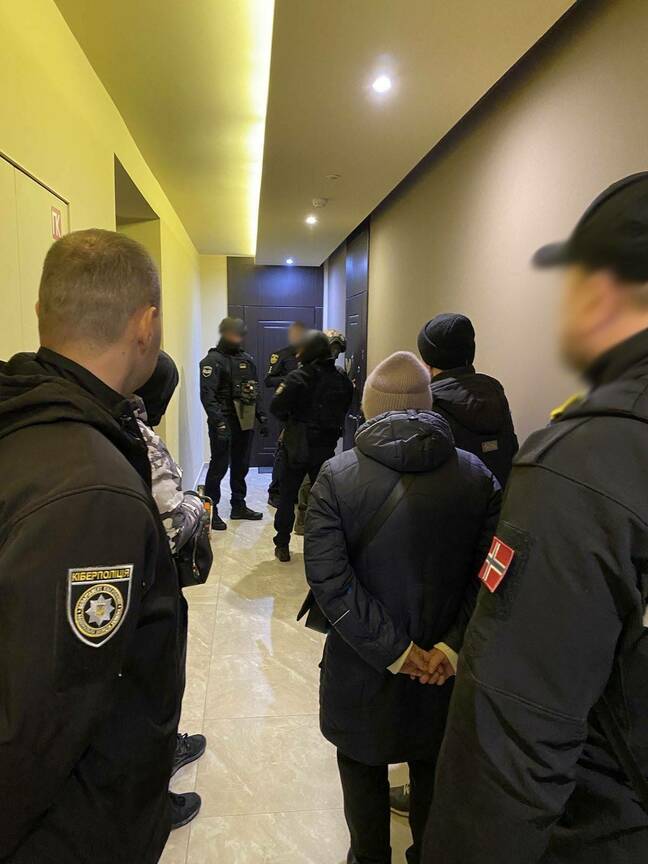 Ukrainian National Police raid properties in search for the cybercriminals. Image courtesy of Europol.