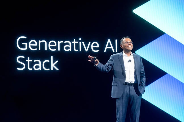 Dr. Swami Sivasubramanian, VP of Data and AI, declared the AWS Generative AI Stack