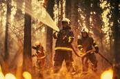 Firefighters tackling wildfires