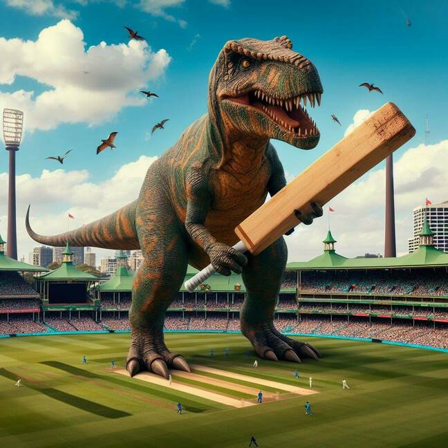 SCG cricket dinosaur