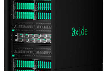 An Oxide Computer rack An Oxide Computer rack