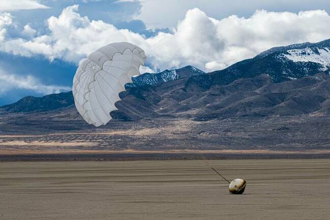 Varda capsule lands in Utah (pic: Varda / John Kraus)