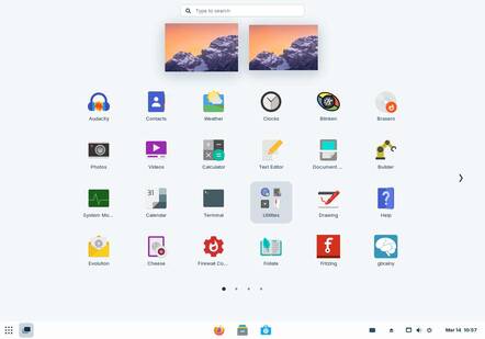 Both paid and free editions include an assortment of desktop layouts, such as one aping upstream GNOME Shell.