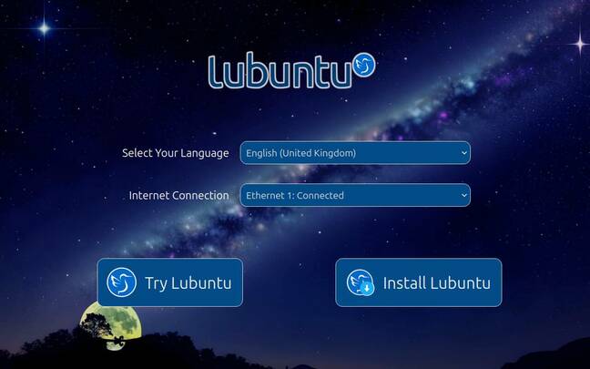 The beta of Lubuntu 24.04 offers a new choice: live session or proceed directly to installation