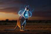 Quantum australia kangaroo concept