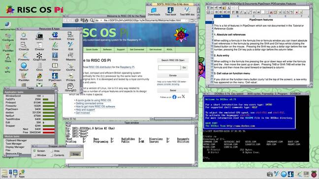 RISC OS 5.30 comes with quite an assortment of applications, and plenty more are online.