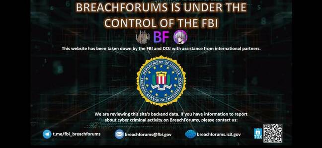 FBI takes down BreachForums ransomware website and Telegram channel