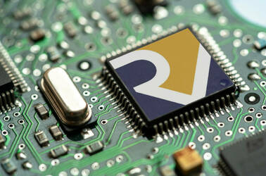 RISC-V logo on a chip